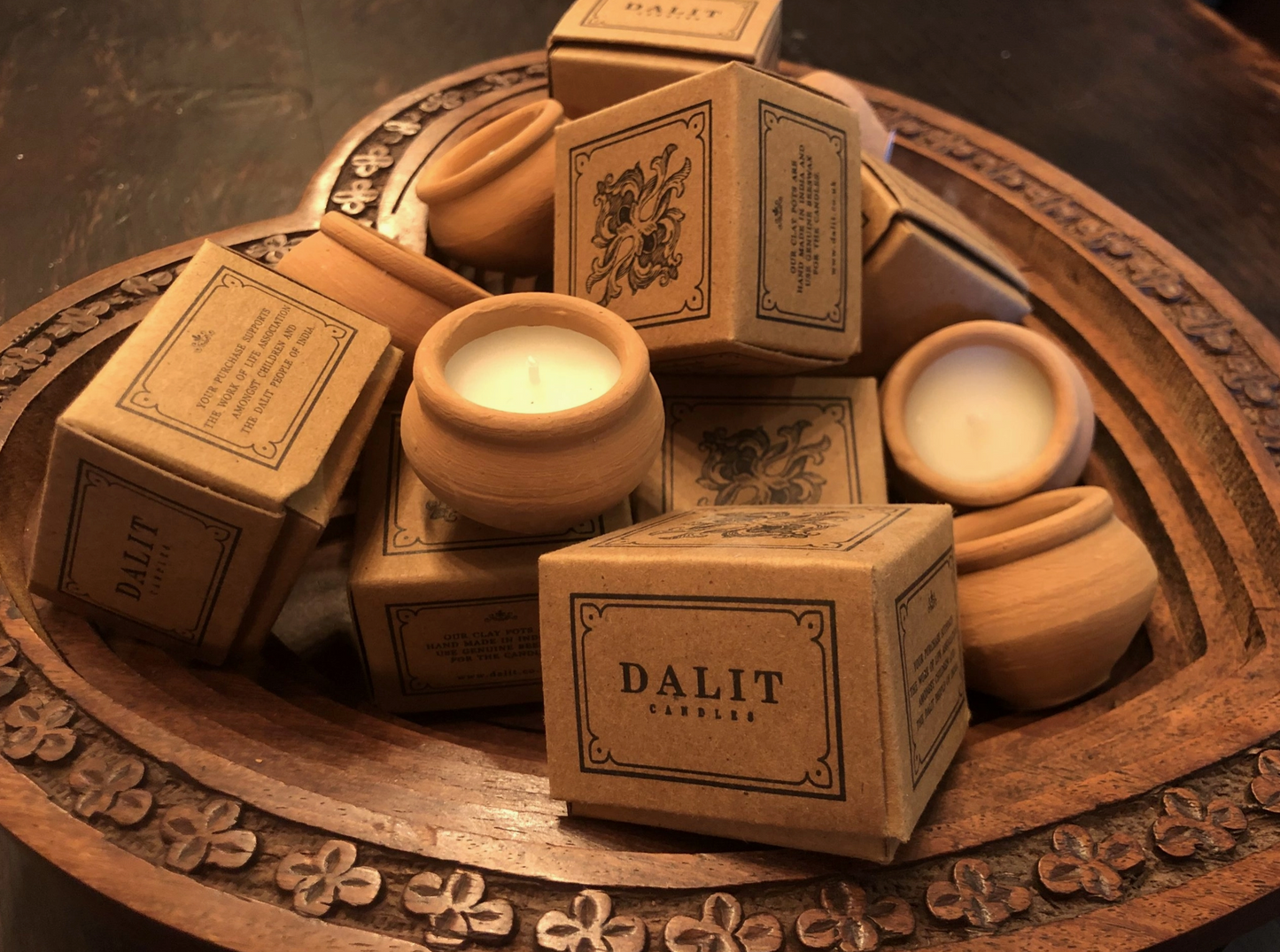 Dalit Range - Handmade Terracotta Beeswax Clay Tea Light Candle