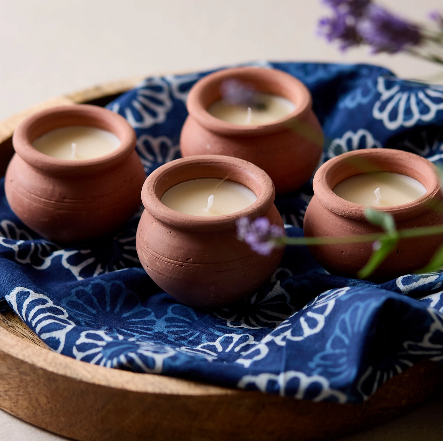 Dalit Range - Terracotta Candles - Murgan Box of 4