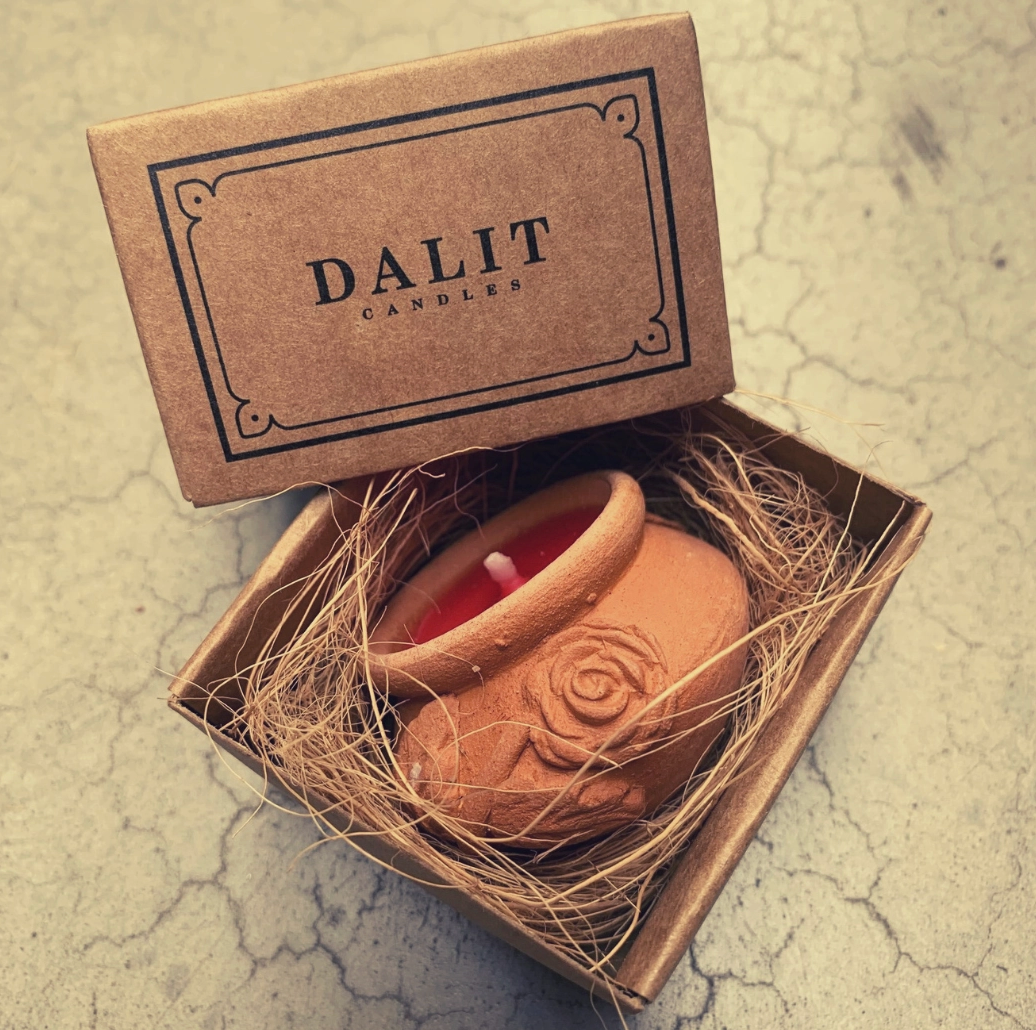 Dalit Range - Terracotta Tea Light Candle - Rose Scented