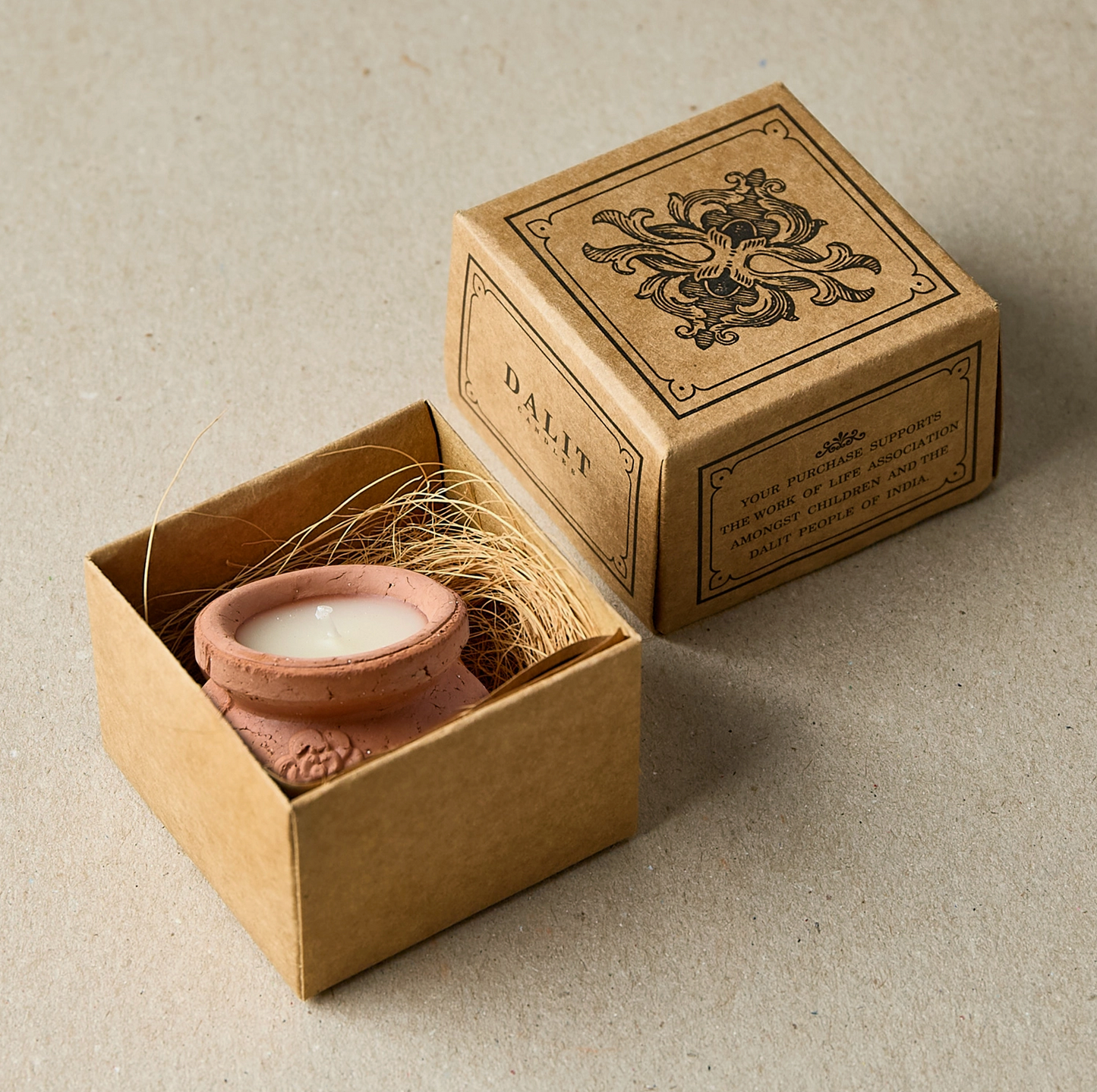 Dalit Range - Terracotta Beeswax Tea Light Candle - Jasmine Scent